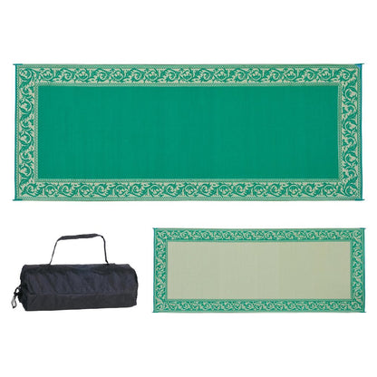 Stylish Camping Ming's Mark RC4 Reversible Classical Patio Mat - 8' x 20', Green/Beige