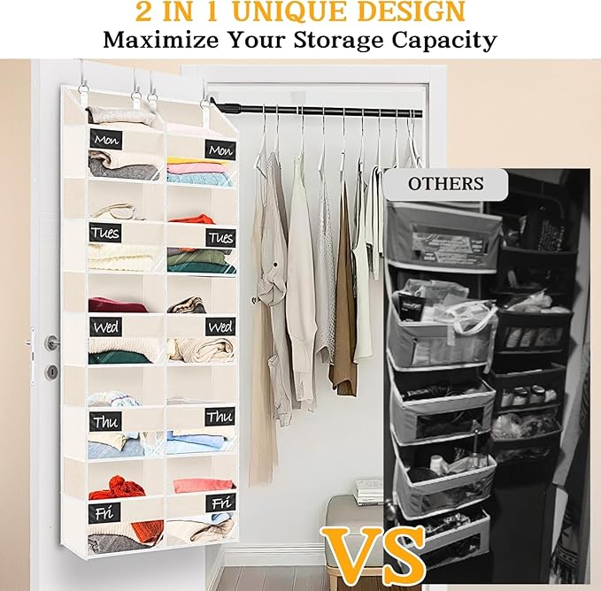 Over the Door Organizer, 5-Tier Extra Large Storage