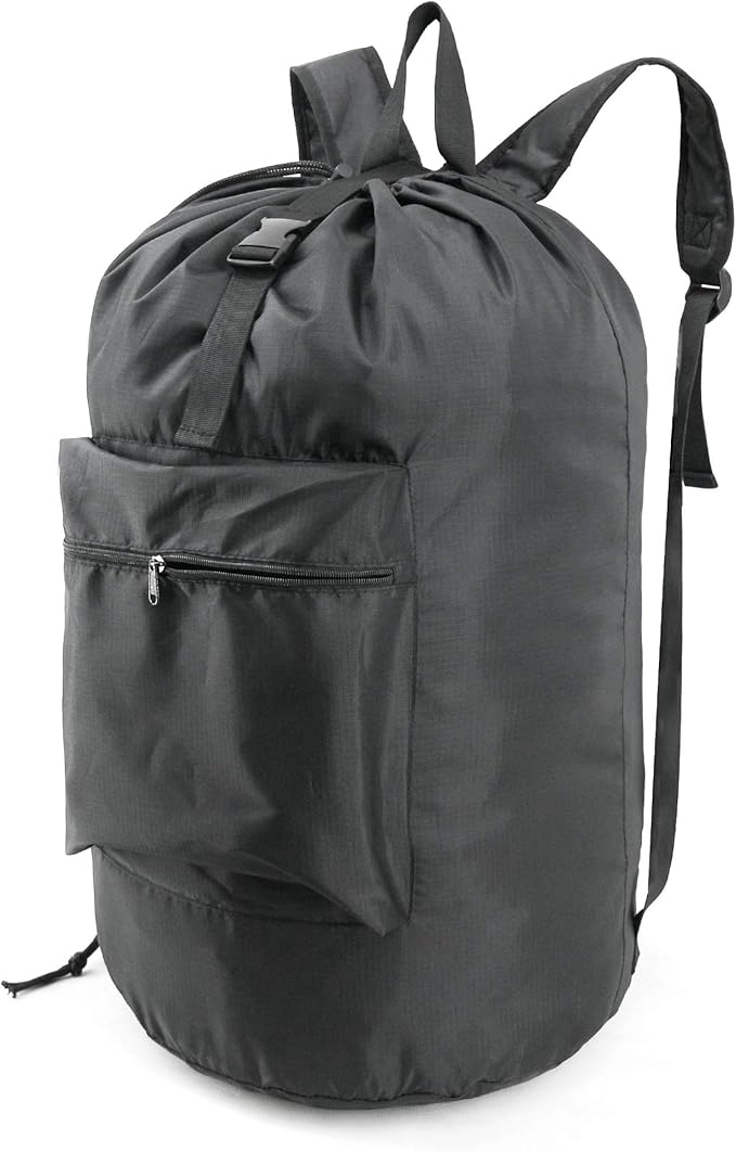 BeeGreen Laundry Bag Backpack w Adjustable Shoulder Straps College Dorm
