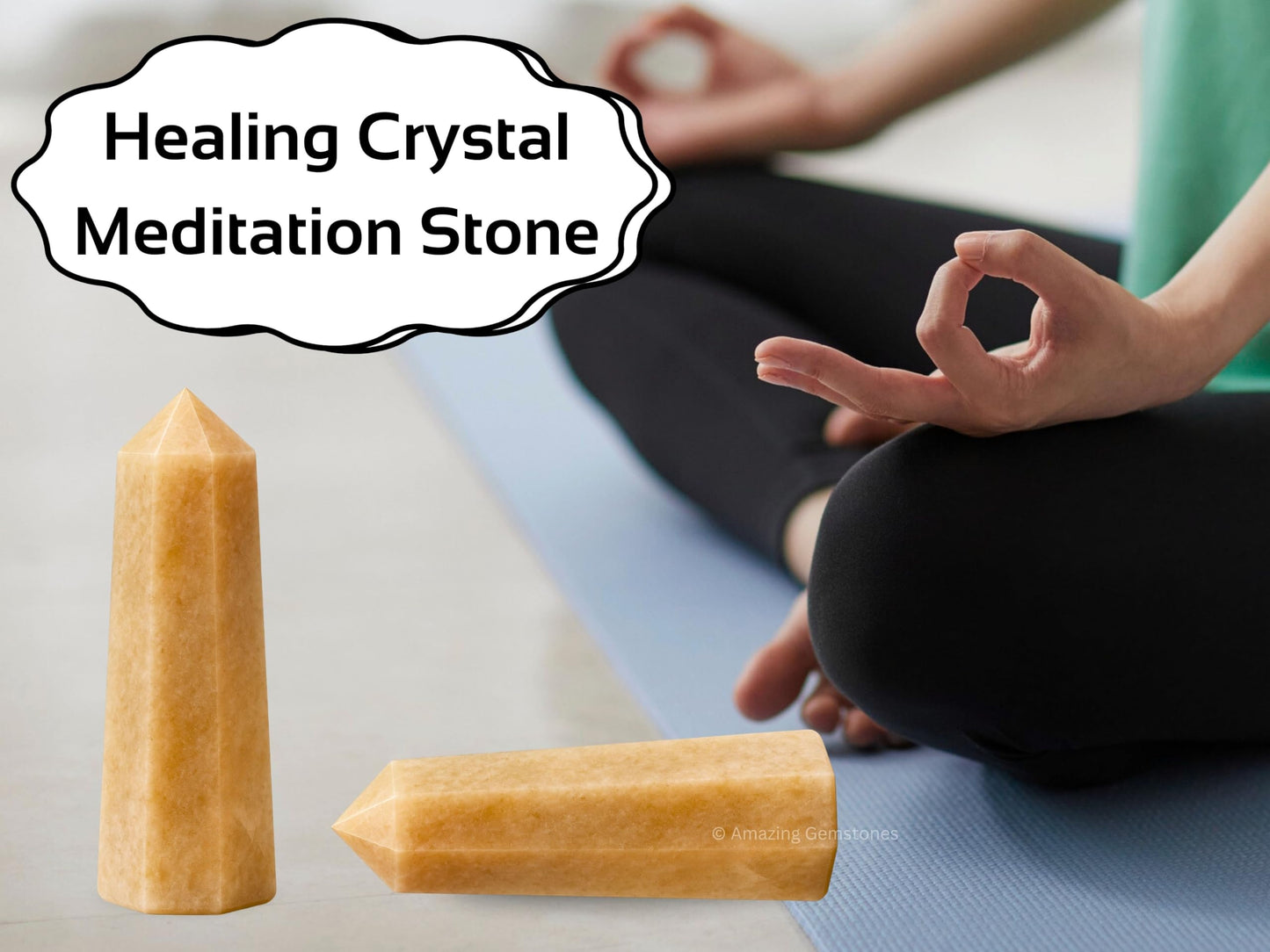 Amazing Gemstone Cream Moonstone Crystal Towers - Natural Healing Crystal Point Obelisk for Reiki Healing and Crystal Grid (3" to 4" INCH)