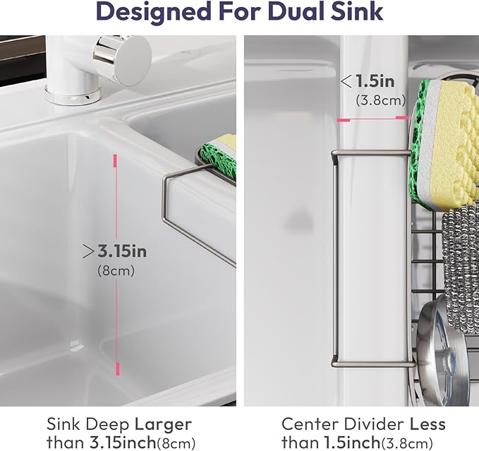 SWTYMIKI Sponge Holder for Kitchen Sink