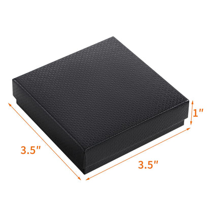 GEFTOL Jewelry Gift Boxes 20 Pack 3.5x3.5x1 Inch Cardboard Jewelry Boxes,Small Gift Boxes for Jewelry Earrings Necklaces Handmade Bangles Bracelets(Black)