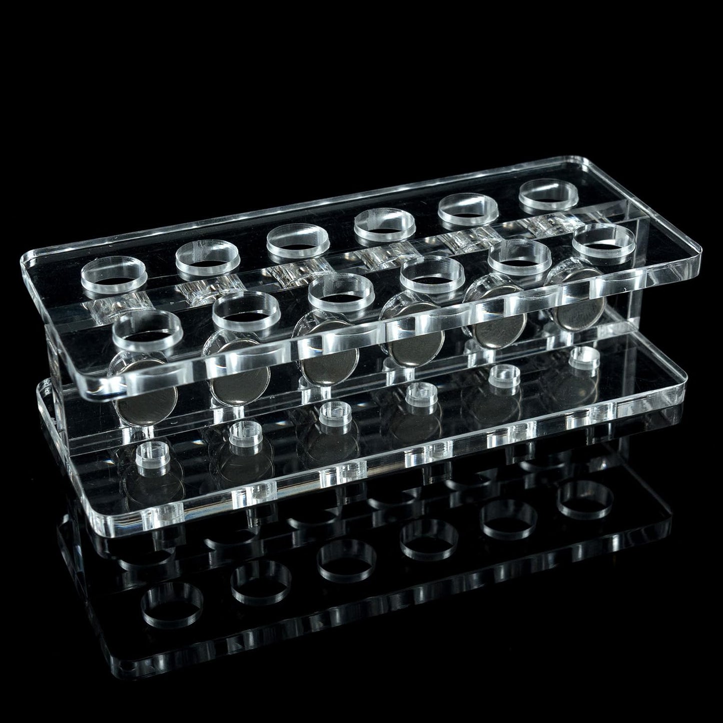 VISOSCI Compact Magnetic Separation Racks for Preliminary Magnetic Beads Purification, for for 1.5ml/2ml centrifuge Tubes, 12-Wells