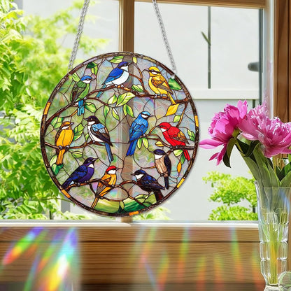 8 Inch Sun Catchers Indoor Window, Acrylic Rainbow Suncatcher Window Hanging Decoration for Living Room Bedroom Summer Home Balcony Ornaments Decoration (76 Bird)