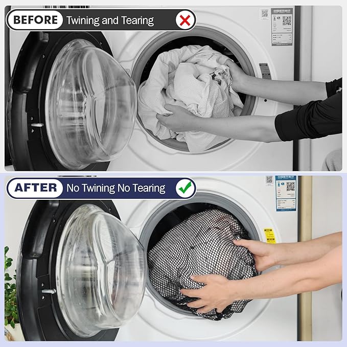 3Pcs Mesh Laundry Bags Washing Machine Mesh Wash Bags Jumbo
