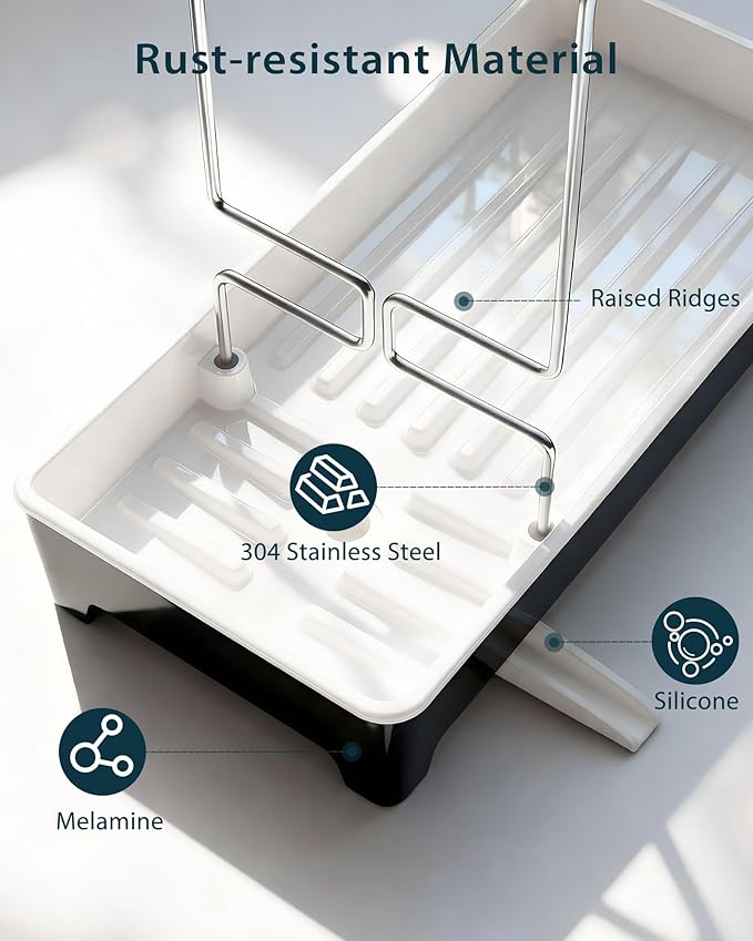 Minimalist Sink Caddy, Rustproof Sponge Holder