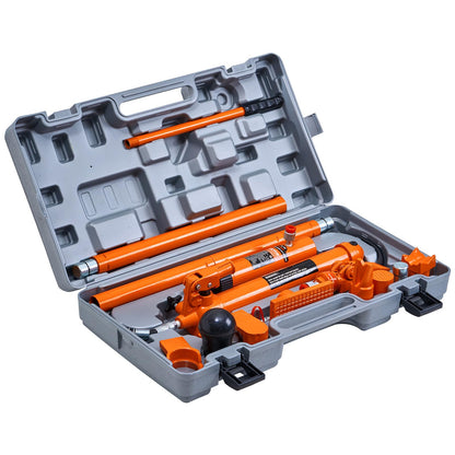 VEVOR Porta Power Kit, 10 Ton Load, Portable Hydraulic Jack with 4.6 ft Extended Oil Hose, Long Handle Design, Auto Body Frame Repair Kit with Portable Storage Case for Car Repair, Truck, Farm