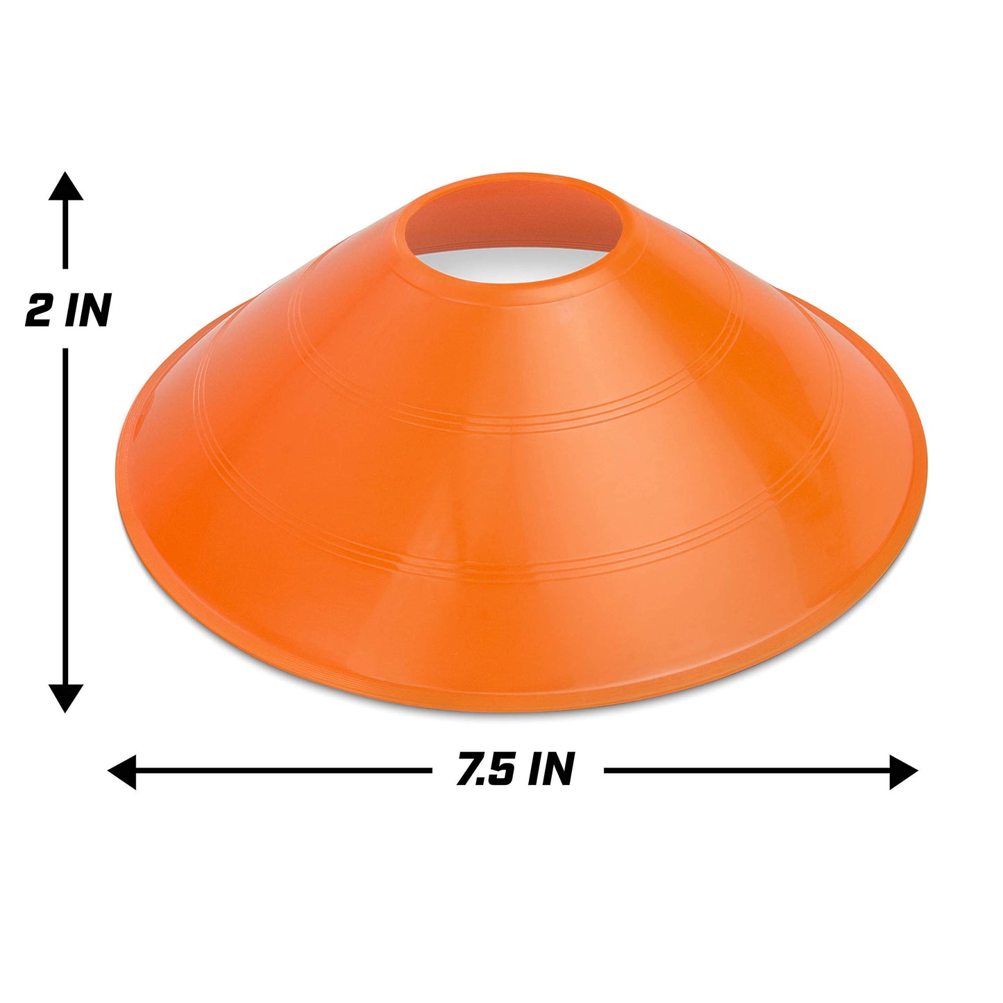 GoSports Premium Sports Cones for Agility Training and Drills - 20 Pack with Tote - Orange