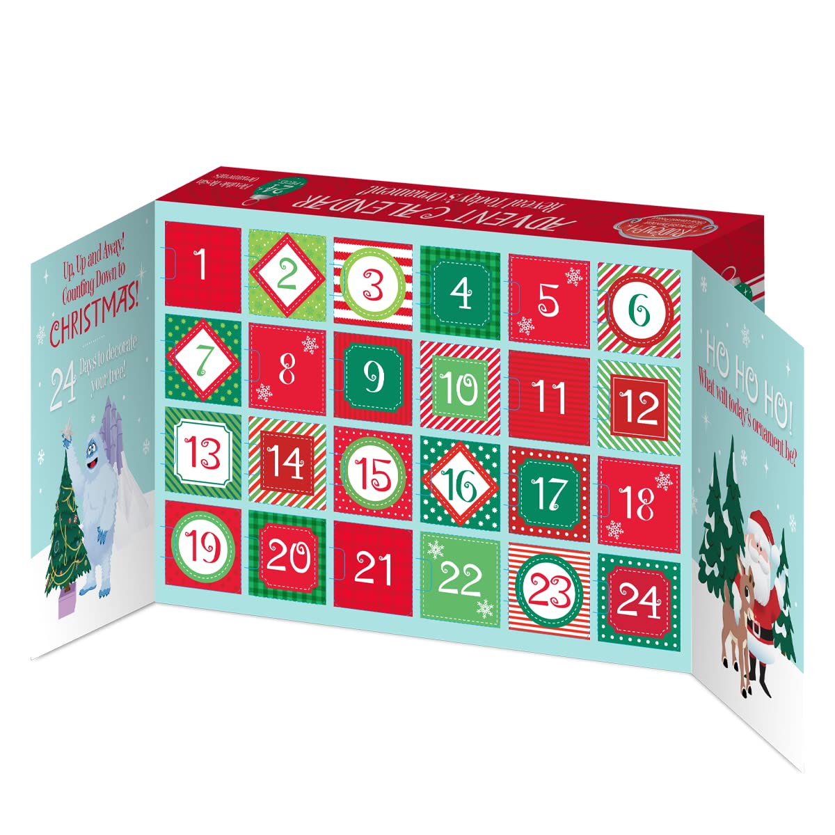Old World Christmas Rudolph Advent Calendar, 24 Mini Resin Ornaments Featuring Rudolph and Friends, Christmas Countdown for Kids, Child-Safe and Durable, Collectible Holiday Décor