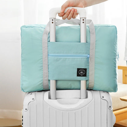 Foldable Travel Duffel Bag Tote Carry on Luggage Bag Spirit Airlines Personal item Sports Gym Bag Water Resistant Weekender Overnight Bags for Women and Men (Green)