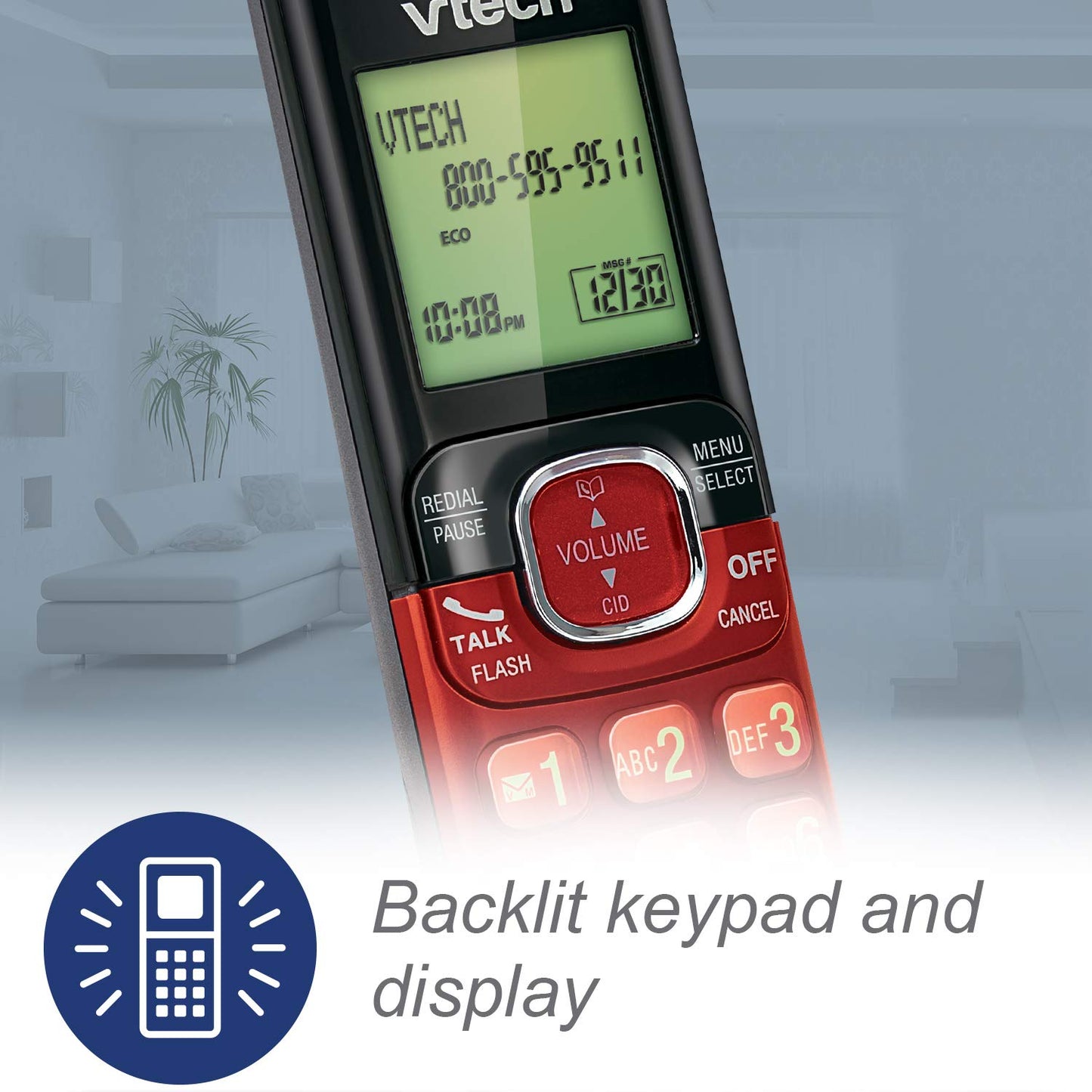 VTech CS6719-2 2-Handset Cordless Phone with Caller ID/Call Waiting, Handset Intercom & Backlit Display/Keypad, Silver