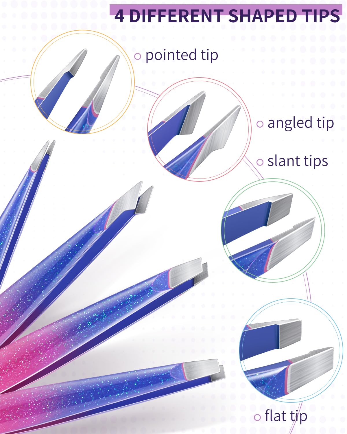 MORGLES Tweezers Set and Nail Clippers, 9 Pcs Stainless Steel Tweezers Kit for Men Professional Manicure Set for Men Grooming Kit with Leather Travel Case