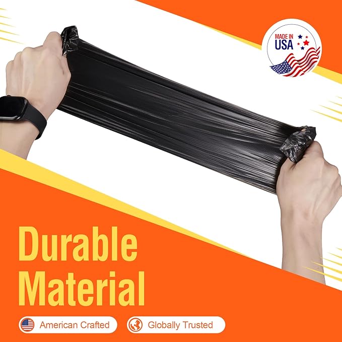 Delxo 30-33 Gallon Trash Bags, Durable & Puncture-Resistant Plastic Bolsas para
