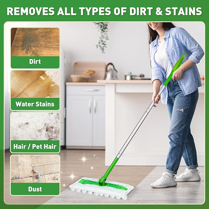 100ct Dry Sweeping Cloths for Swiffer Sweeper Mop, Heavy Duty Microfiber Duster