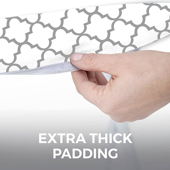 HOME GENIE Ironing Board Cover, Extra Thick Padding, Scorch Resistant Silicone