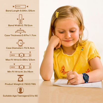 Urdesw Kids Digital Waterproof Watches for 6-15 Year Old Boys & Girls - Electronic Toys & Games - Birthday Presents & Gift
