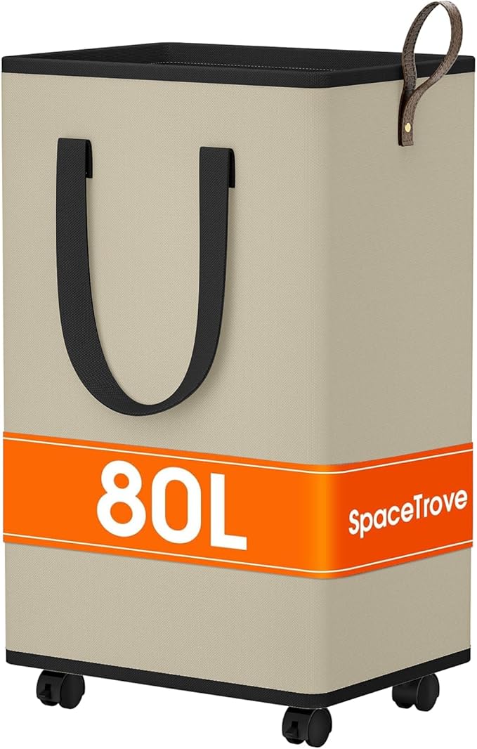 Laundry Basket with Wheels, Collapsible Laundry Baskets, Laundry Hamper with