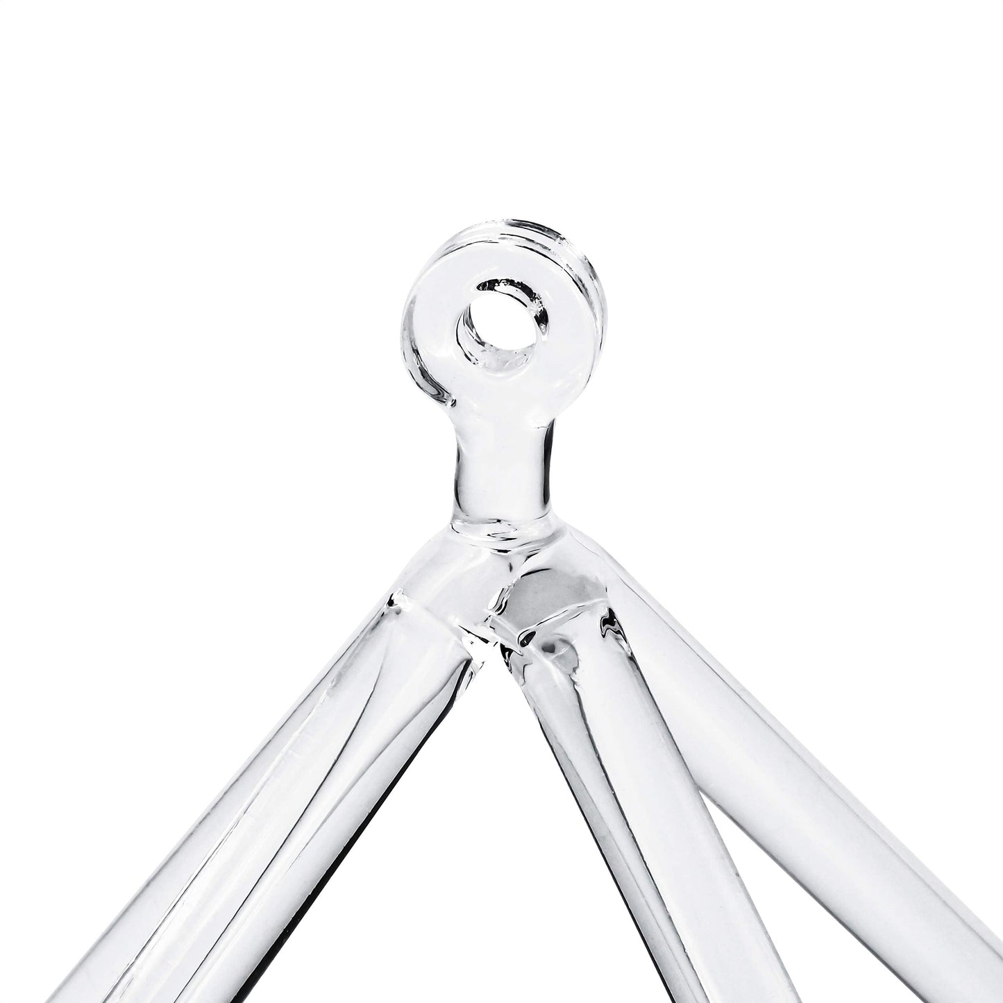 Joysense Clear Quartz Crystal Singing Pyramid 4 inch With Crystal Singing Bowl Striker