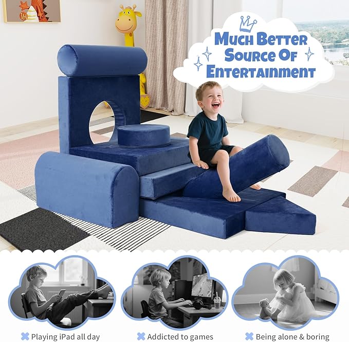 Modular Kids Play Sofa Multifunctional Kids Sofa Convertible Foam Floor Mat