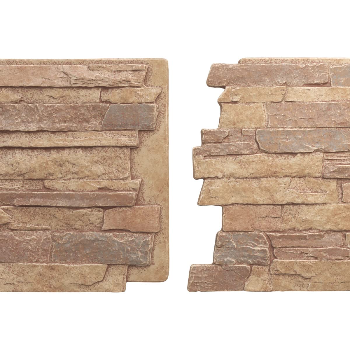 EverStone Acadia Ledge Faux Stone Panel, 49"W x 25 1/2"H x 1 1/4"D, Fall Bank Color