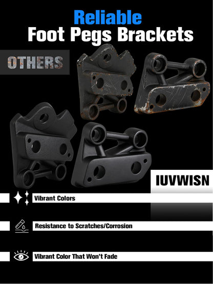 IUVWISN Foot Pegs Brackets for Talaria XXX X3/PRO Footpeg Holder Kits Pedal Bracket Support EBike Electric Dirt Bike Black