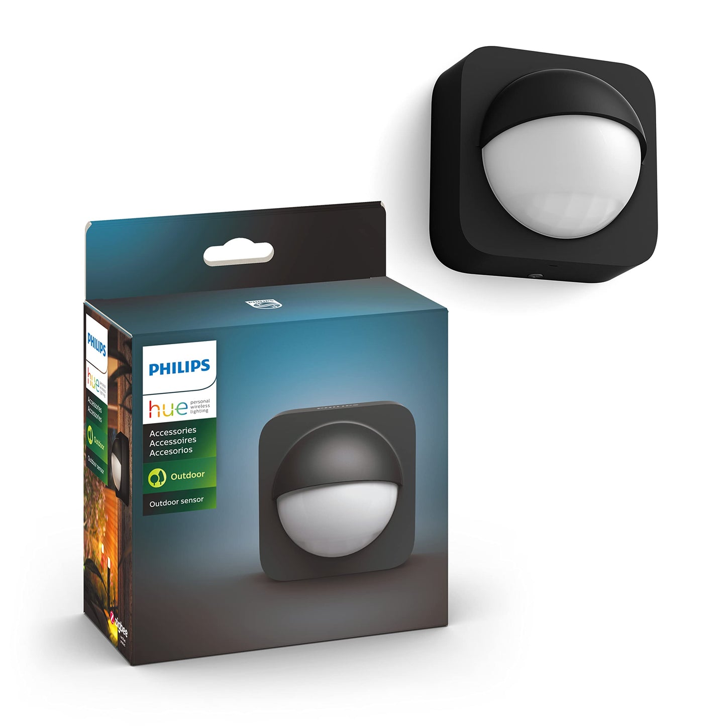 Philips Hue Outdoor Motion Sensor - Automatic Dusk to Dawn - Turns Lights On When Motion is Detected - 1 Pack - Requires Bridge - Works with Alexa, Google Assistant, and Apple Homekit - Weatherproof