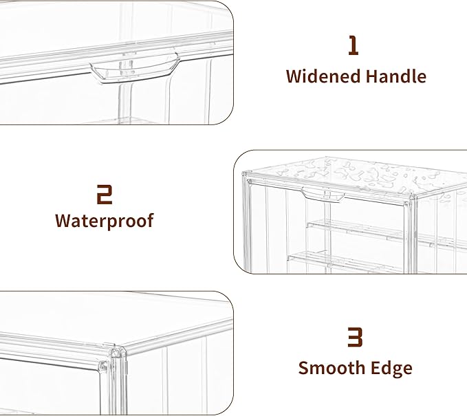 4 Pack Display Case for Collectibles 4 Layer Updated Adjustable Acrylic Display