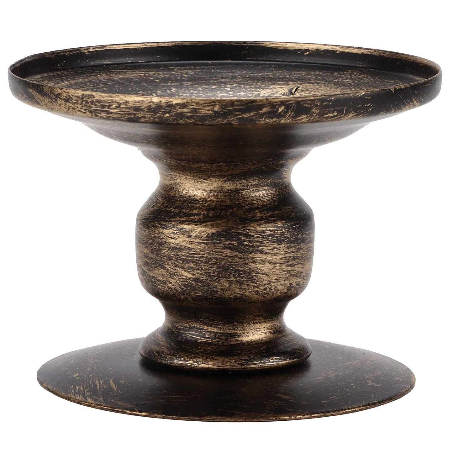 2Pcs Candle Holders, 7.4cm / 2.9in Iron Pillar Retro Simplistic Candle Pedestal CandleSticks Stand Holders Decor for Wedding Party Home
