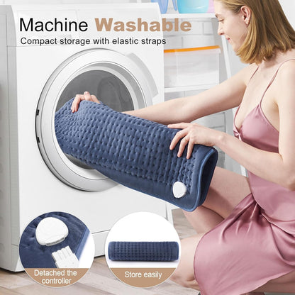 VAAGHANM Heating Pad: 33 x 17 inches Electric Heating Pad for Back Pain Relief -Extra Large Heat Pad for Shoulder/Neck/Cramp/Menstrual Pain - Upgraded 6 Timer & 6 Temperature Controller
