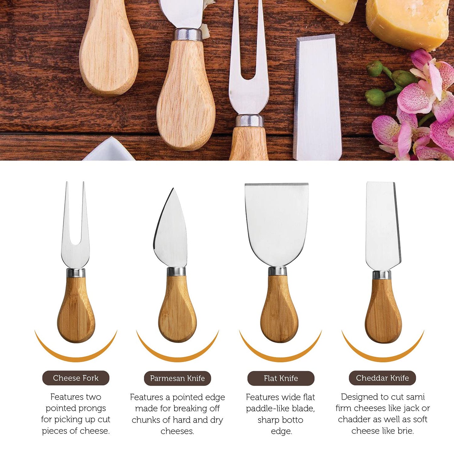 Charcuterie Board Gift Set - Bamboo Cheese Board and Knife Set - Housewarming Gifts for New Home, Wedding Gifts for Couples 2025, Bridal Shower Gifts, Birthday Gifts for Women