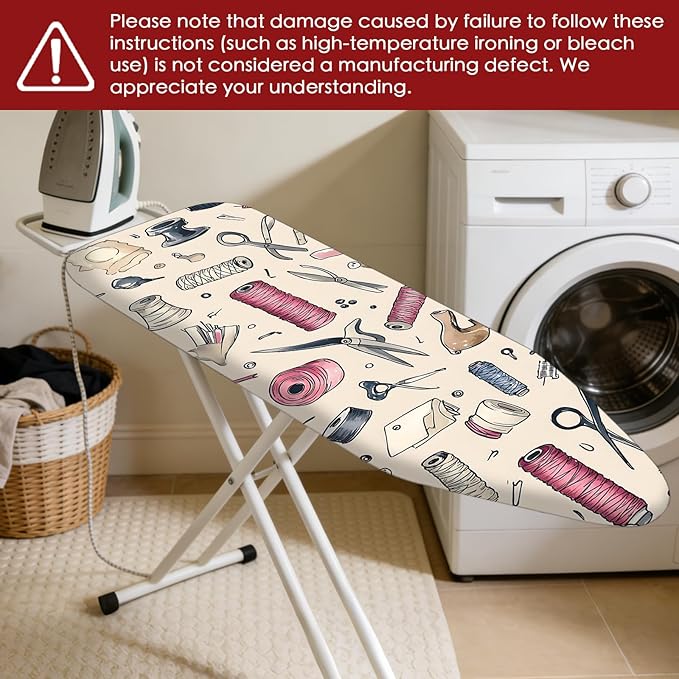Nuxovilar Ironing Board Cover Needle Cotton 15x54 Inches | Ironing Board Cover