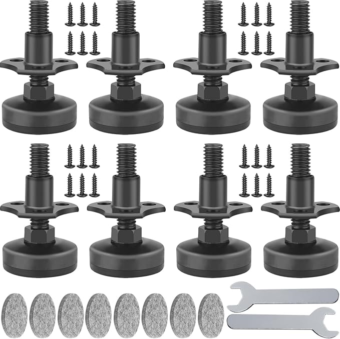 Anwenk 8Pack Leveling Feet Adjustable Furniture Levelers Table Leg Levelers