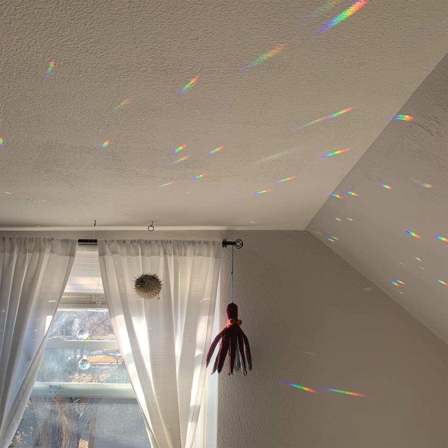 HDCRYSTALGIFTS 48pcs Clear Faceted Crystal Ball Prism 1.2"/30mm Glass Prism Sun Shine Catcher Rainbow Pendants Maker, Hanging Crystals Prisms for Windows Home Decor