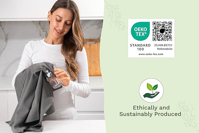 Organic Cotton Gray Tea Towels