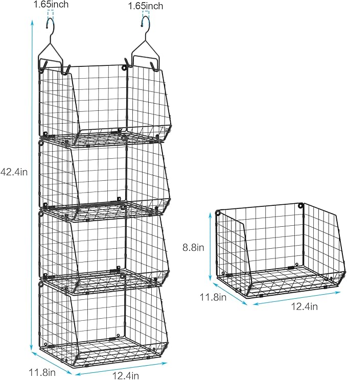 4 Tier Closet Hanging Organizer, Closet Organizers and Storage