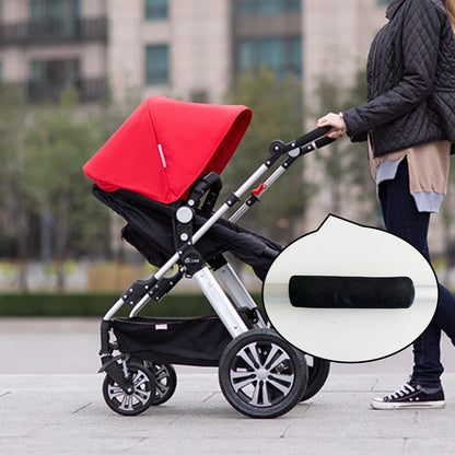 Wzttdm 4Pcs Foam Handle Cover, NBR Rubber Grip, 4.3 Inch Tubing, Comfortable Grips for Fitness, Home, Lawn, Bicycle, Motorbike Handlebar Replacement (Black)