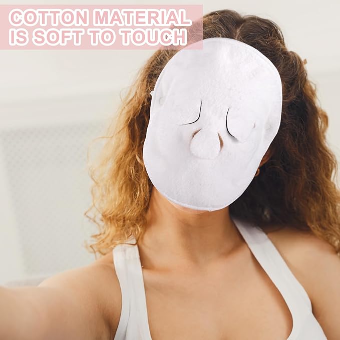 Face Steaming Towel, 4 Pack Reusable Face Towel Cold Hot Compress Facial