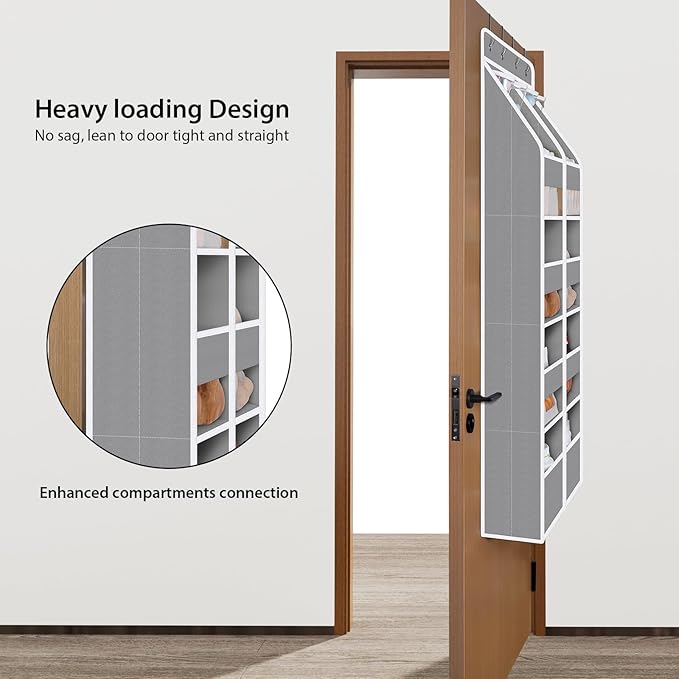 Univivi 5-Shelf Fabric Door Organizer Over Door Hanging Organizer