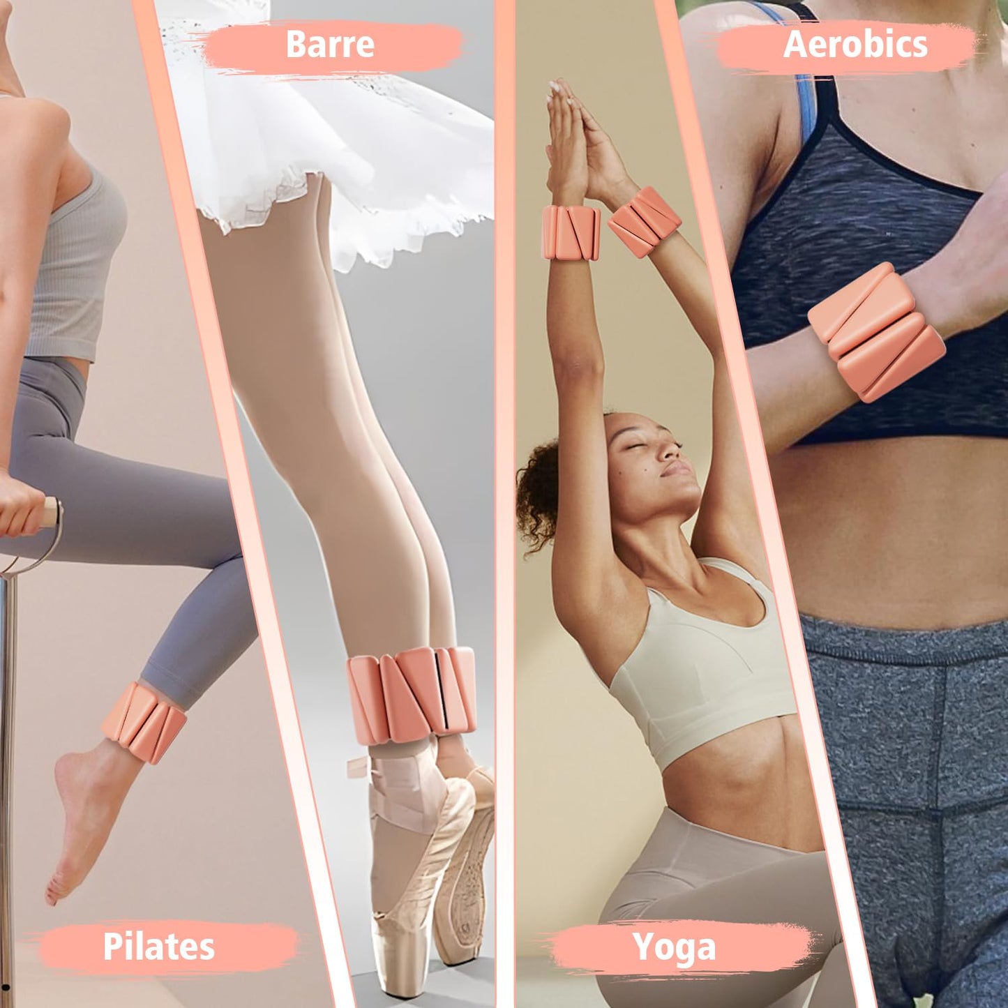 T98 Wrist & Ankle Weights for Women Men, Wearable Wrist Weights Set of 2(1Lbs Each), Adjustable Arm Leg Bracelet Weights for Strength Training, Aerobics, Barre, Suit for Home Outdoor Workout