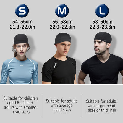 GXCROR 3 Pack Cooling Cooling Skull Cap with Sweat-Wicking & Anti-Odor Technology Quick-Dry Helmet Liner for Cycling Motorcycle Running