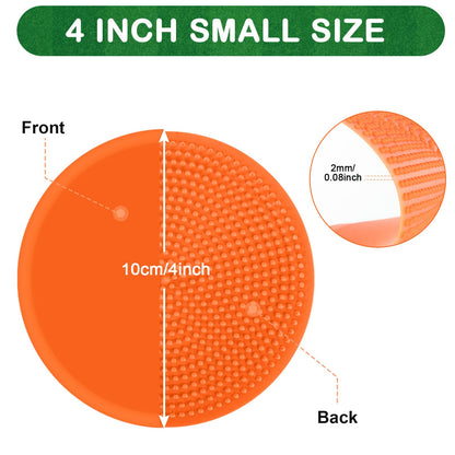 TuXHui Poly Spots 4 inch Flat Cones Spot Markers for Gym/PE Training, Dance, 24 Pcs Non-Slip Rubber Floor Dots Flat Disc Markers for Soccer Basketball Sports Agility Drills, Classroom Activities