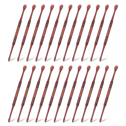 HARFINGTON 22pcs Wax Carving Tool 4.8" Double-Headed Stainless Steel Sculpture Tools Kit Modeling Engraving Sculpting Spoons for Clay Pottery Crafts Shaping, Rose Gold