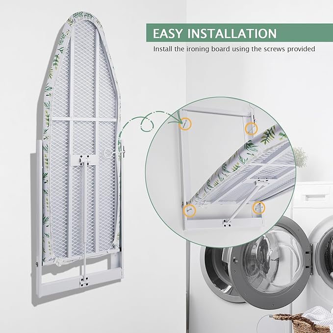 SheeChung Wall Mounted Ironing Board 36"X12", Foldable Ironing Boards