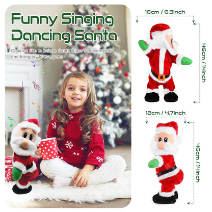 SdeNow Twerking Santa Claus,Booty Shaking Santa Dancing Santa Claus with Music Singing Animated Christmas Santa Toys for Kids- English Song