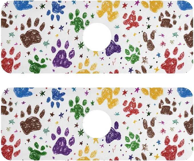 Kitchen Sink Splash Guard 2 PCS 14.7 Inch Sink Faucet Mat Splash Guard