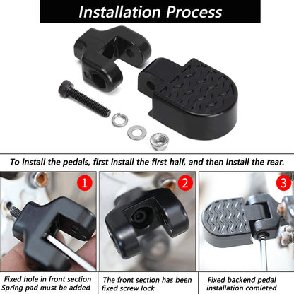 LOOEEL 1 Pair Mini Bicycle Rear Pedals Folding Rear Seat Footrest Pedals Cycling Accessories for Mountain Bike,Folding Bicycle
