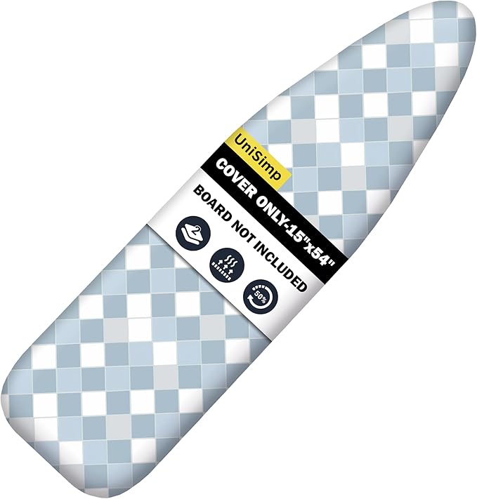 Ironing Board Cover and Pad 15"x54" Extra Thick Natural Cotton, Scorch and