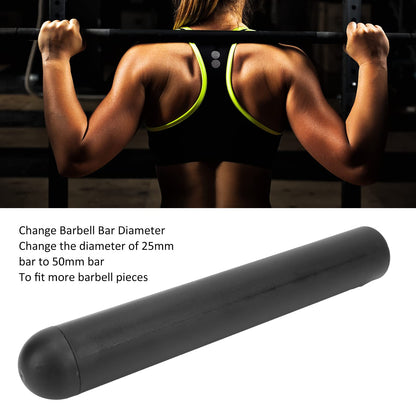 Yuecoom Barbell Bar Adapter Sleeve Convert, Sleeve Olympic Adapter Sleeves with Collars Dumbbell Convert, 0.98in to 1.97in Post Sleeve for Weightlifting Bed (330mm)