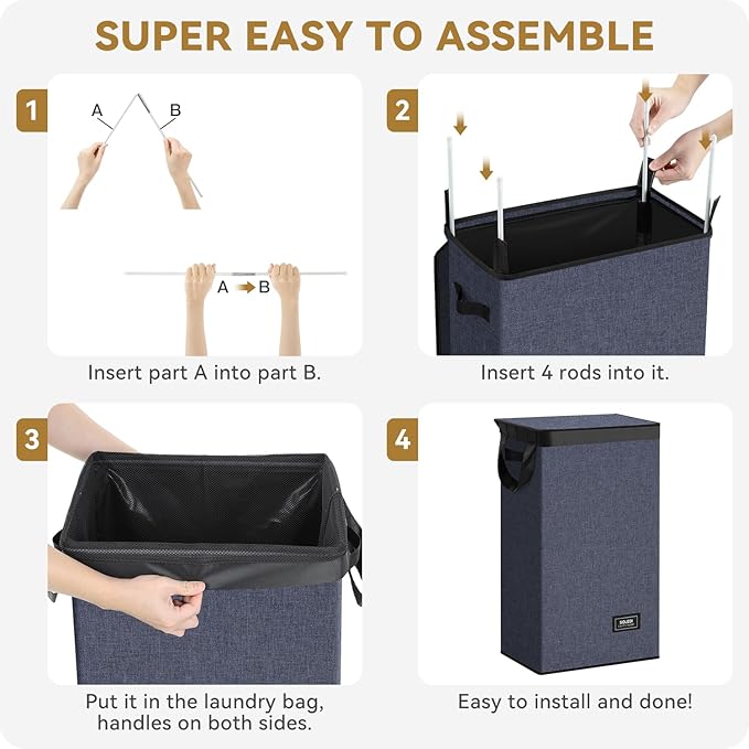 SOLEDI Slim Laundry Hamper