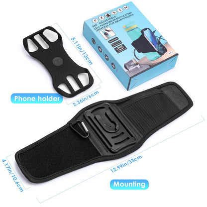 Cikyner Water Bottle Strap, Water Bottle Holder for Mobile Phone 360° Rotatable & Removable Water Bottle Pouch Gym Water Bottle Accessories for 4.5-7'' Mobile Phone & 18-40 oz Water Bottles (G7)